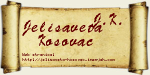 Jelisaveta Kosovac vizit kartica